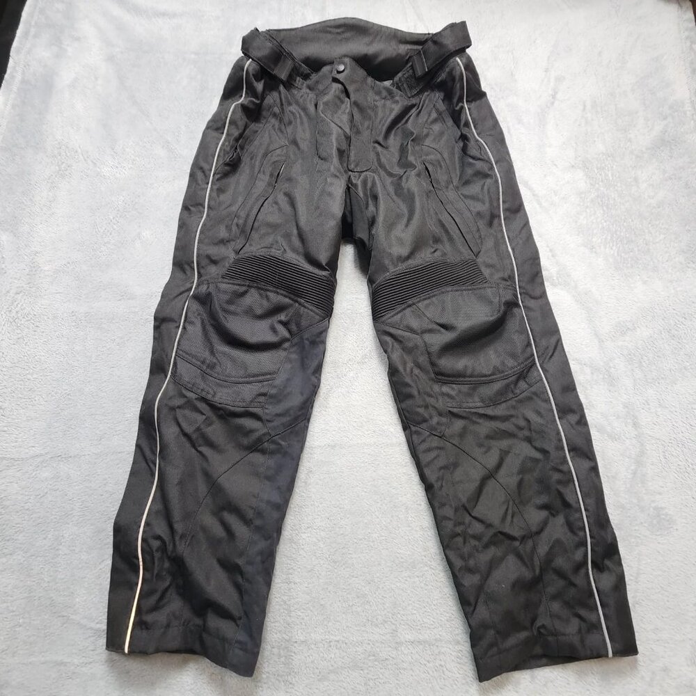 Tourmaster Motorcycle Over Pants Men's Large Short Black Waterproof Textile